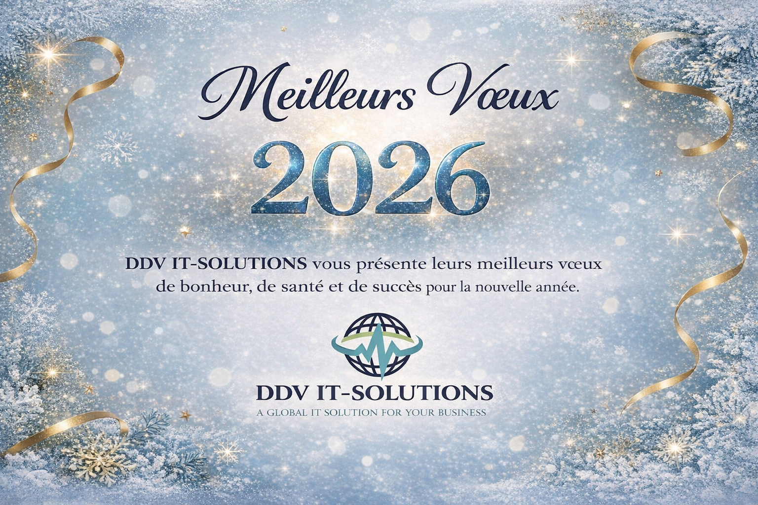 Carte de vœux 2026 - DDV IT-SOLUTIONS